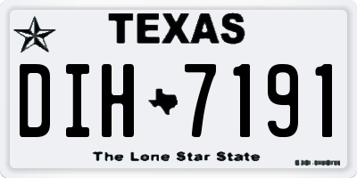 TX license plate DIH7191