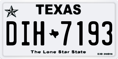 TX license plate DIH7193