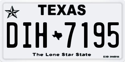 TX license plate DIH7195