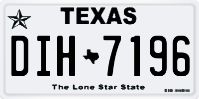 TX license plate DIH7196
