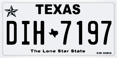 TX license plate DIH7197