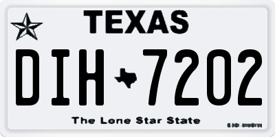 TX license plate DIH7202