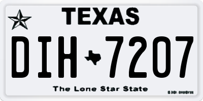 TX license plate DIH7207