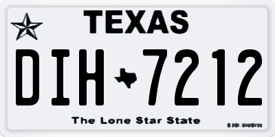 TX license plate DIH7212