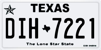 TX license plate DIH7221
