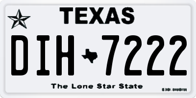 TX license plate DIH7222