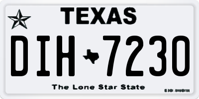 TX license plate DIH7230
