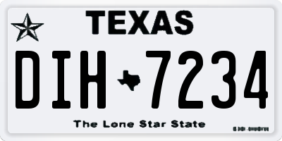 TX license plate DIH7234