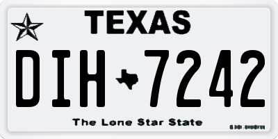 TX license plate DIH7242