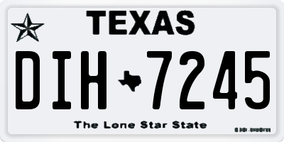 TX license plate DIH7245