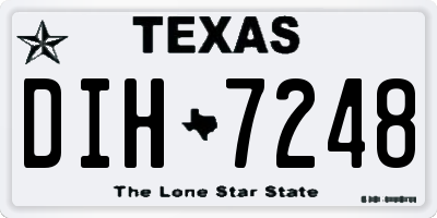 TX license plate DIH7248