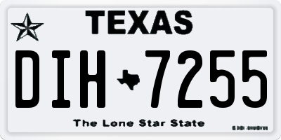 TX license plate DIH7255