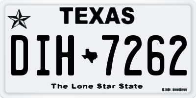 TX license plate DIH7262