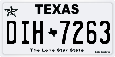 TX license plate DIH7263