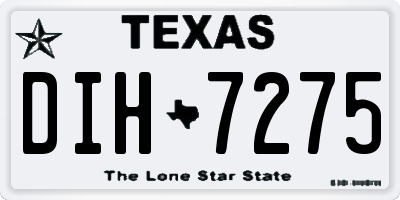 TX license plate DIH7275