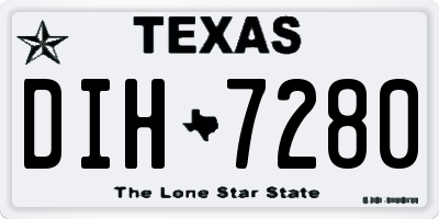 TX license plate DIH7280