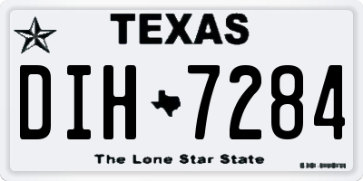 TX license plate DIH7284