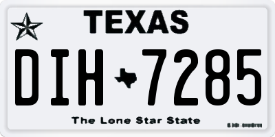 TX license plate DIH7285