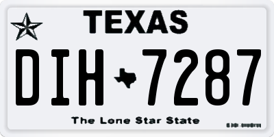 TX license plate DIH7287