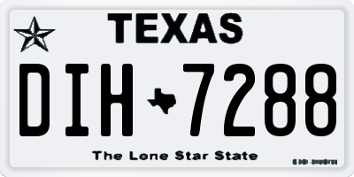 TX license plate DIH7288