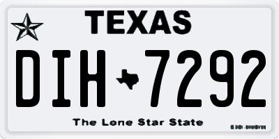 TX license plate DIH7292