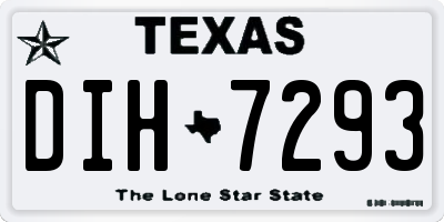 TX license plate DIH7293