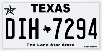TX license plate DIH7294