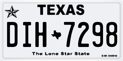 TX license plate DIH7298