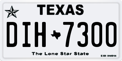 TX license plate DIH7300