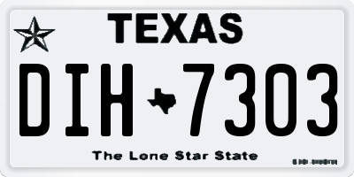 TX license plate DIH7303