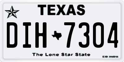 TX license plate DIH7304