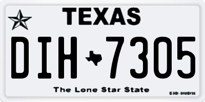 TX license plate DIH7305