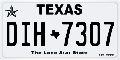 TX license plate DIH7307
