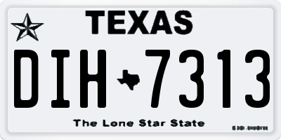 TX license plate DIH7313