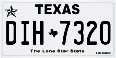 TX license plate DIH7320