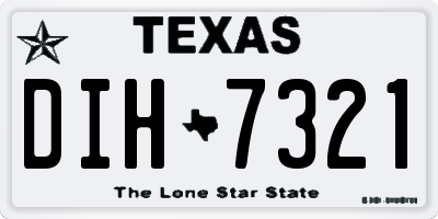 TX license plate DIH7321