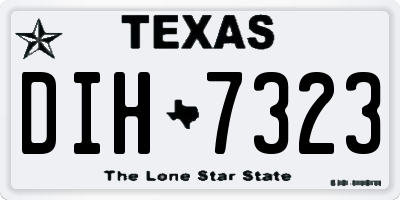 TX license plate DIH7323