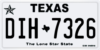 TX license plate DIH7326