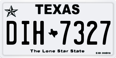 TX license plate DIH7327