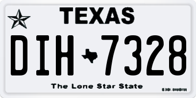 TX license plate DIH7328