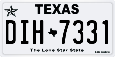 TX license plate DIH7331
