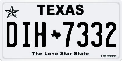 TX license plate DIH7332