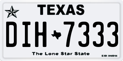 TX license plate DIH7333