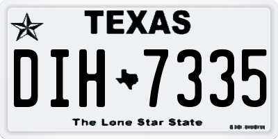 TX license plate DIH7335
