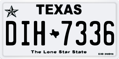 TX license plate DIH7336