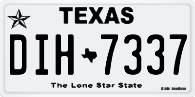 TX license plate DIH7337