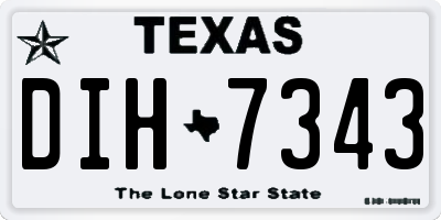 TX license plate DIH7343