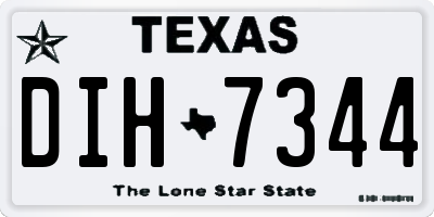 TX license plate DIH7344
