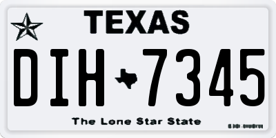TX license plate DIH7345