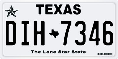 TX license plate DIH7346